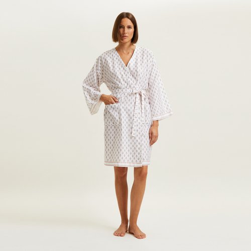 Robe de chambre en satin de coton chora Laurence Tavernier La Redoute
