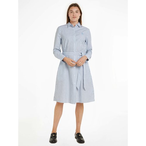 Striped tie waist dress on sale