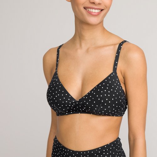 White polka dot bikini top deals