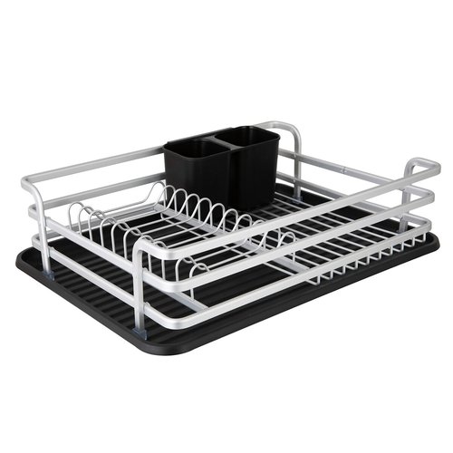 Aluminium dish rack with cutlery holder stainless steel Tower La Redoute