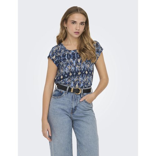 Only bedrukte top met korte mouwen outlet