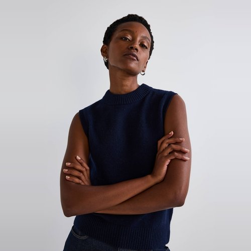 Pull sans manches en laine Monoprix La Redoute