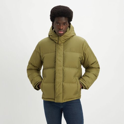 Hooded padded puffer jacket khaki Levi s La Redoute
