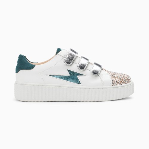Baskets eclair katie a scratchs blanc Vanessa Wu La Redoute