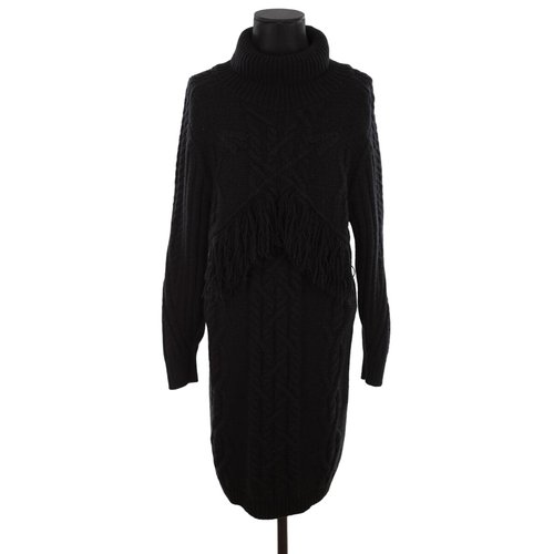 Robe en laine tres bon etat noir Claudie Pierlot La Redoute