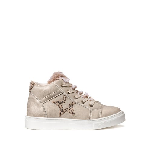 Baskets montantes zippees et a lacets