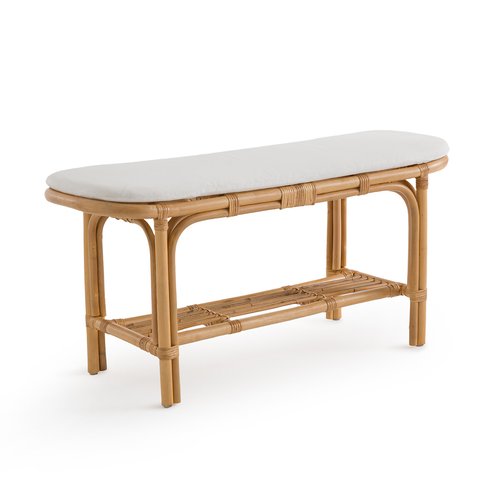 Rattan bench with cushion malu beige La Redoute Interieurs La Redoute