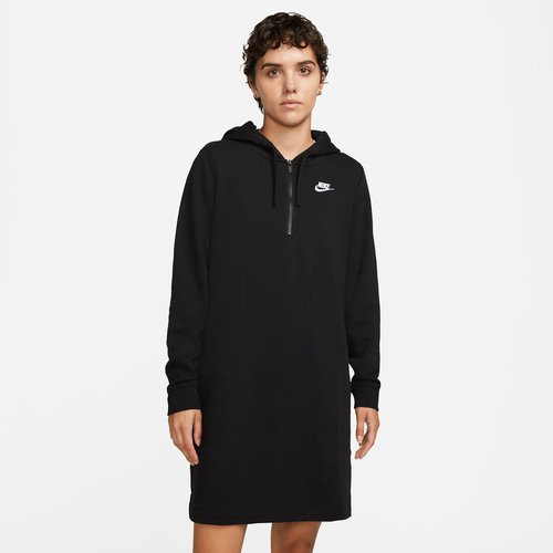 Sweaterjurk met rits club fleece zwart Nike La Redoute