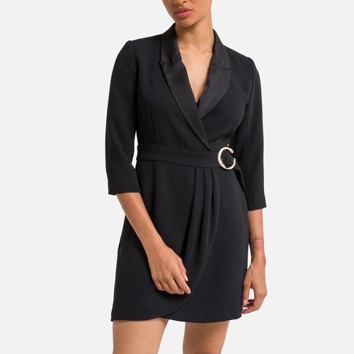 Robe portefeuille courte noire top