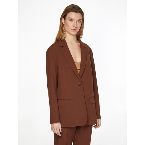 Veste de tailleur droite Calvin Klein marron La Redoute