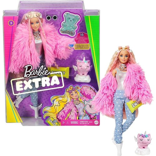 Barbie barbie extra veste rose poupee mannequin 3 ans et multicolore Barbie La Redoute