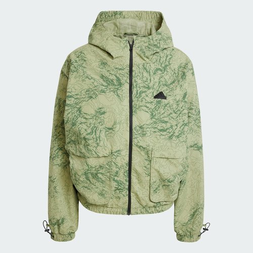 City escape woven windbreaker tent green Adidas Sportswear La Redoute