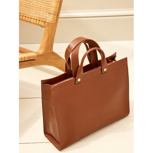 Sac cabas rigide special ordi maroquinerie Cyrillus La Redoute