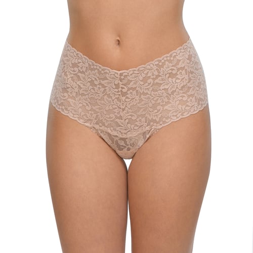 Lot De 6 Strings Femme Taille Haute Dentelle Rétro – Sans Couture, Coton Doux, Confort Sexy Toute La Journée