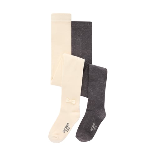 VERTBAUDET Lot De 3 Paires De Collants Fille Écru 35/38 - Doux Et Résistants Pour Tout L'Hiver