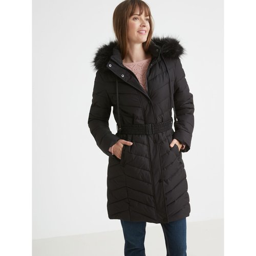 Doudoune longue avec ceinture noir Daxon La Redoute