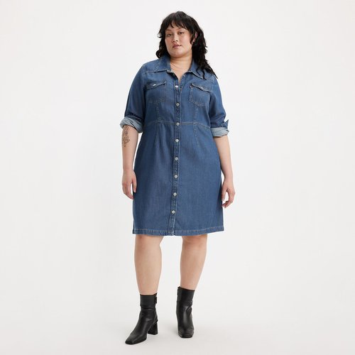 Cheap plus size shirt dresses best sale