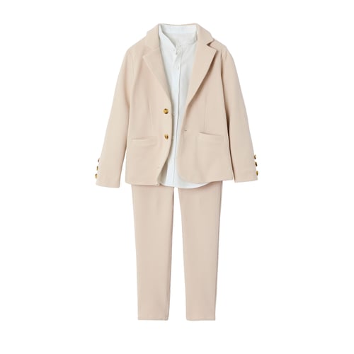 Ensemble Fille 14 Ans - Chemise + Pantalon 3/4 Noir - 100% Coton - Occasion Très Bon état