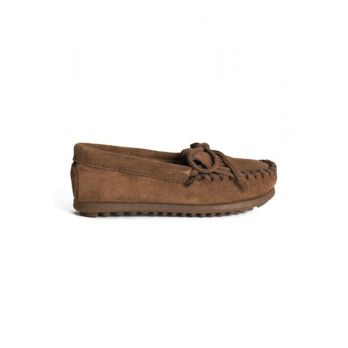 Mocassins Femme Minnetonka Gris Daim Avec Franges - Occasion, Style Western, Confortables