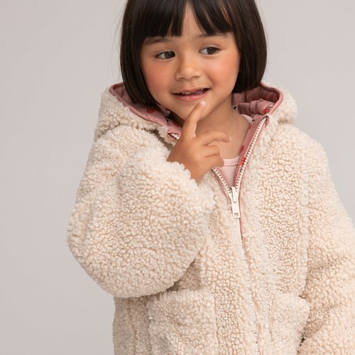 Pink reversible sherpa jacket new arrivals