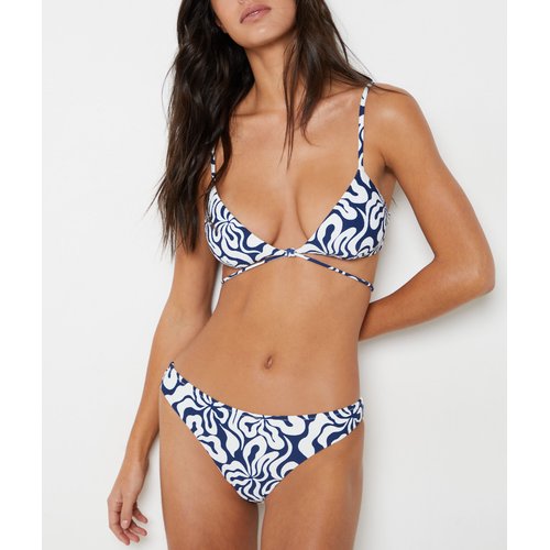 Culotte bikini bas de maillot a motif hawai imp fd marine Etam La Redoute