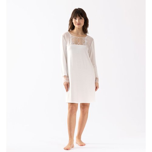 Chemise de nuit en jersey et dentelle vivienne 601 ecru Le Chat La Redoute