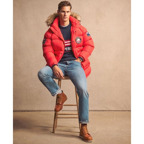 Parka longue matelassee everest rouge heritage Superdry La Redoute