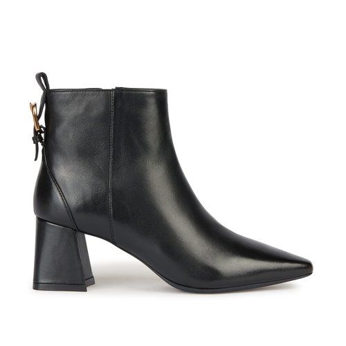 Giselda heeled ankle boots in breathable leather black Geox La Redoute