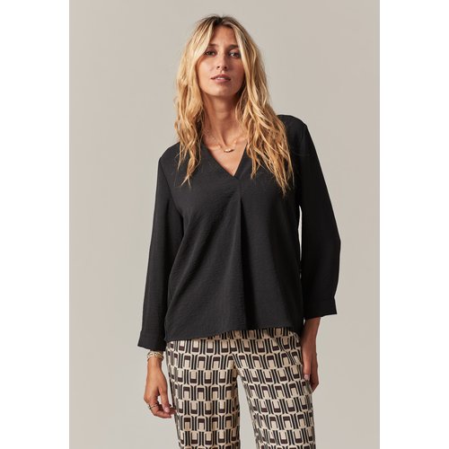 Blouse femme enfilable en polyester MIVANA