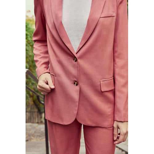 Veste Tailleur Rose - Taille 34 | Occasion Très Bon État - Style Classique Court - Doublure Polyester
