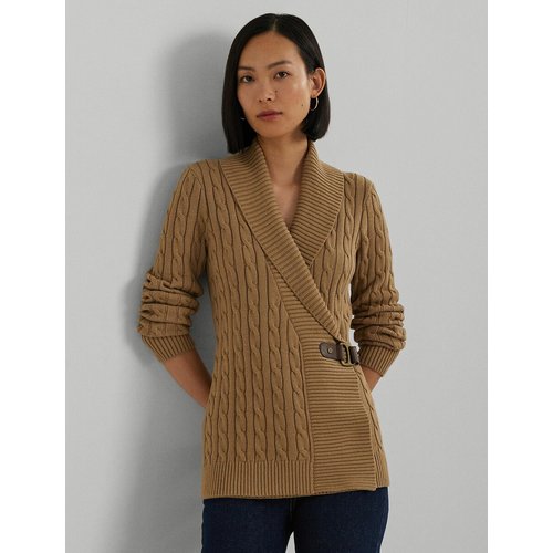 Donato cotton wrapover cardigan camel Lauren Ralph Lauren La Redoute