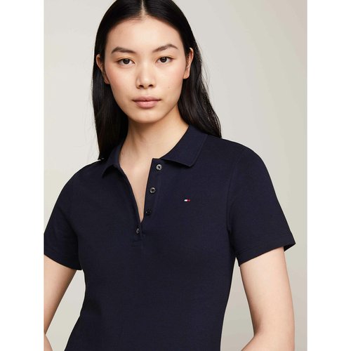 Polo mini dress with short sleeves, navy, Tommy Hilfiger | La Redoute