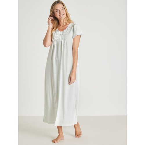 Chemise de nuit maille fantaisie aqua Daxon La Redoute