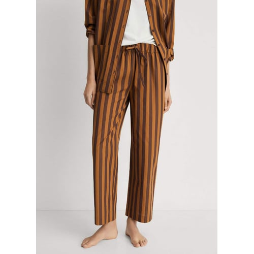 Pantalon Femme Escada Sport Bicolore Marron - Taille 34 - Skinny En Coton - Neuf Avec Étiquettes