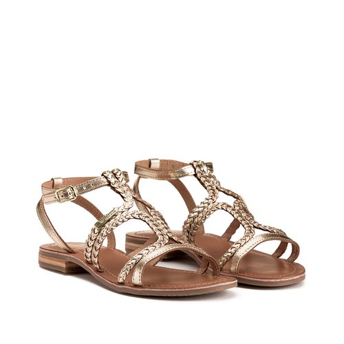 Sandales en cuir bongo Les Tropeziennes Par M Belarbi or La Redoute