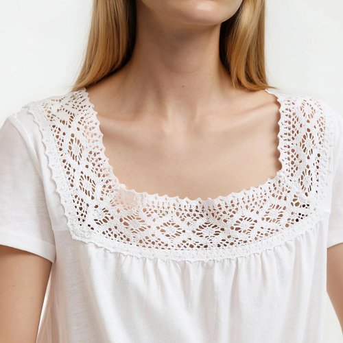 De Fonseca Camicia da notte fiorata con spalline sottili: in offerta a