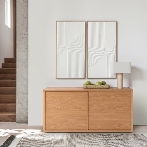 credenza in legno di Quercia Selvatica 191x45x96 quercia naturale