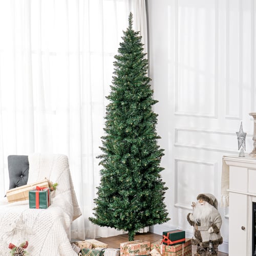 Sapin De Noël Slim LOGAN 210 Cm - 1432 Branches PE+PVC, Ouverture Parapluie, Réaliste - 13