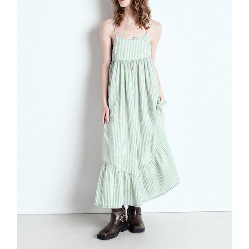 Maxi dress, sea green striped, American Vintage | La Redoute
