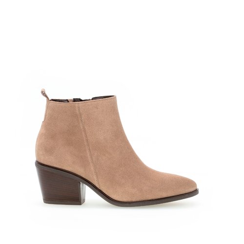 Bottines en daim beige clearance