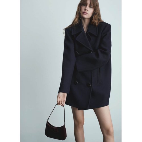 Manteau bleu marine femme mango shop