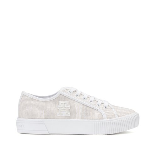 Tommy hilfiger sneakers weiss on sale