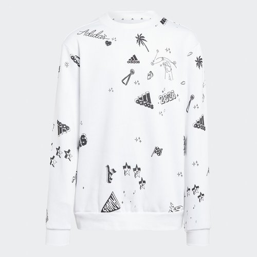 Pull adidas blanc rayure noir sale