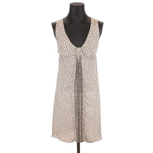Robe en soie tres bon etat gris Sandro La Redoute