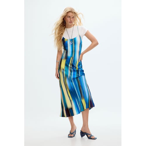Robe Colorée Desigual Taille XL - Occasion En Parfait état, Style été, Longueur T-shirt Long