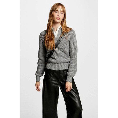 Pull gris chemise outlet