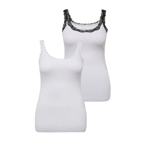 Maillot De Corps Femme 100% Coton Ulla Popken - Blanc - Taille 44-46