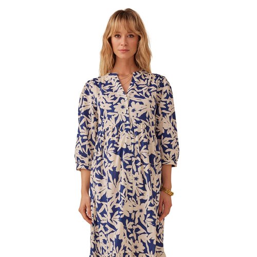 Robe longue grossesse esprit boheme boutonnee
