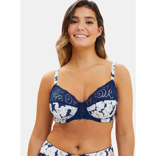 Sujetador envolvente amelie print azul Sans Complexe La Redoute