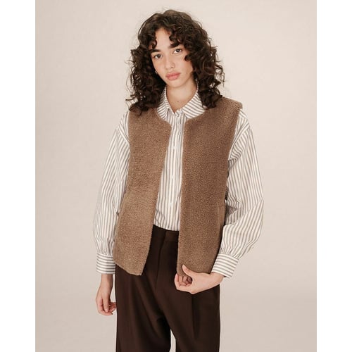 Boléro Court Femme En Fausse Fourrure - Manches Longues, Ouvert - Taille S à XL - Noir, Kaki, Rose - Pour Robe D'hiver - 2